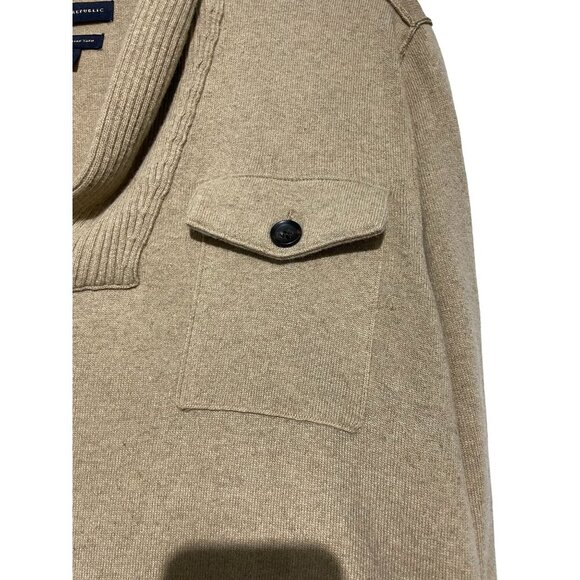 Banana Republic Men's Pullover Sweater Wool Blend Tan Size Large - Picture 5 of 5